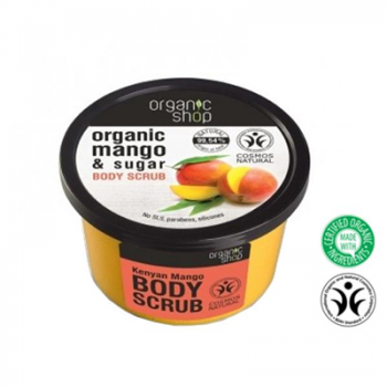 Scrub do ciała „Organic mango & Sugar” – cukier, roślinna gliceryna, masło shea, organiczny ekstrakt mango - ORGANIC SHOP