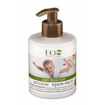 Kremowe mydło dla dzieci od 0+ - olej z kiełków pszenicy, olej ze słodkich migdałów, ekstrakt nagietka, ekstrakt malwy - EO LAB Baby care